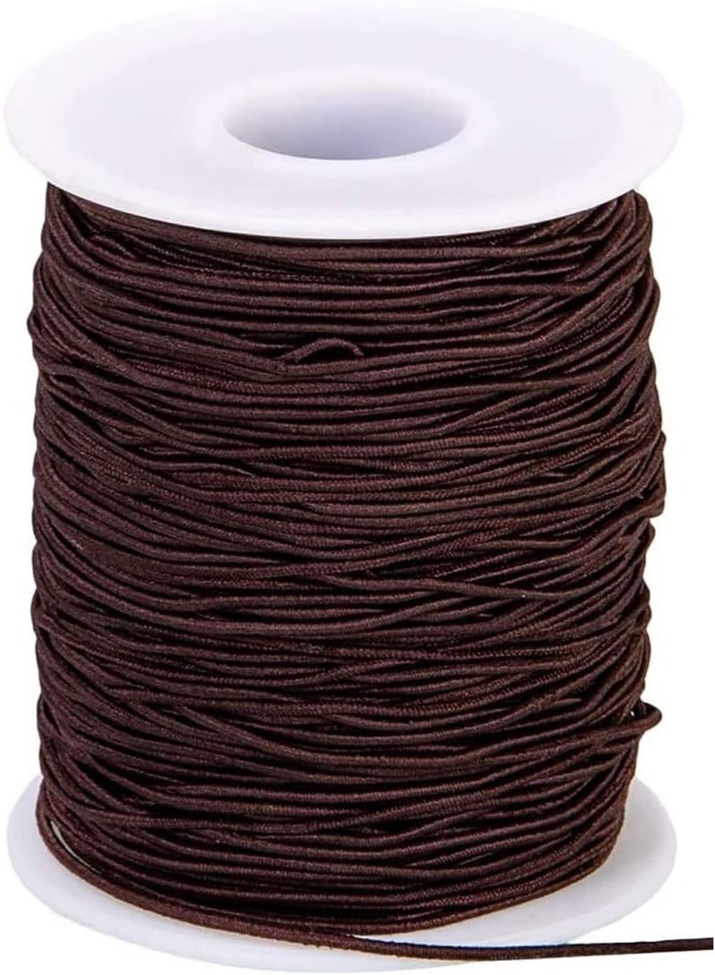 ChicAbode Brown Elastic Bracelet String for Jewelry Making, Elastic String for Bracelets, Stretch Cord for Beads Beading Bracelets Necklace Anklets(Brown, 0.8mm) - Image 1